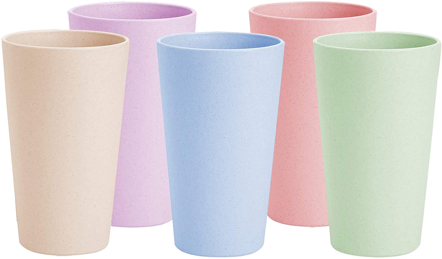Unbreakable Wheat Straw Drinking Cups Eco-Friendly Reusable Set of 5 Plastic Cups Dishwasher Safe for Tea Milk Juice Coffee Water Bathroom Toothbrush Cups Party Glass Cups 20OZ Unbreakable Wheat Straw Drinking Cups Eco-Friendly Reusable Set of 5 Plastic Cups Dishwasher Safe for Tea Milk Juice Coffee Water Bathroom Toothbrush Cups Party Glass Cups 20OZ